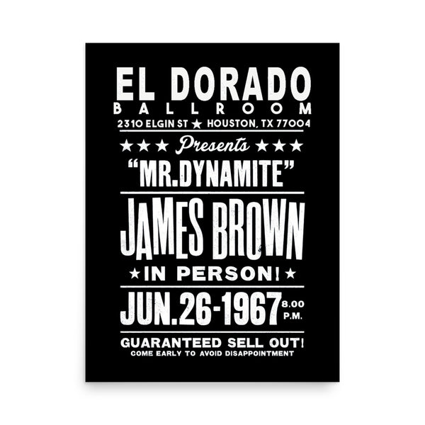 James Brown Eldorado Ballroom Poster